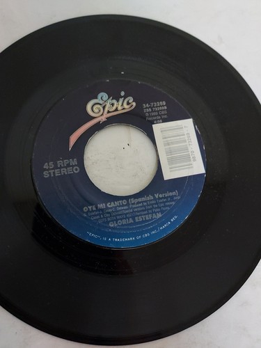 45 RPM Vinyl Record Gloria Estefan Oye Mi Canto VG - Picture 2 of 4