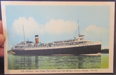 S.S. Hamonic, Twin Cities Port Arthur and Fort William, Ontario Canada - Unused