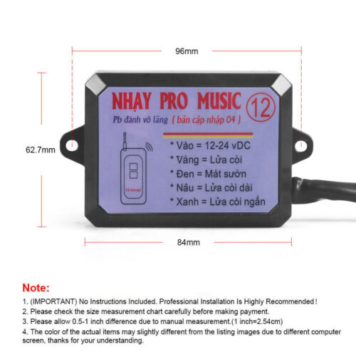 12 Tones 12-24V NHAY 3+ Pro Musical Horn Relay w/Remote Control for car truck - Bild 2 von 7