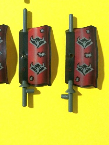 LEGO LOT Castle Bull Knights Logo Banner Flags w/ Jousting Poles Plastic vintage - Picture 3 of 6