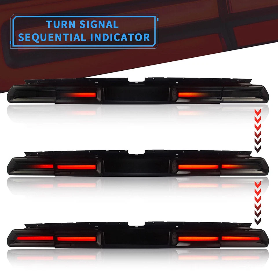 LED Red TailLights Rear Lamp Fit Dodge Challenger 2008-2014 Sequential Indicator - Image 3 of 4