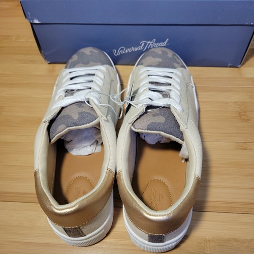Zapatillas de lona de hilo universal, EE. UU. 9, camuflaje + blanco apagado con acento cobre - Imagen 5 de 11