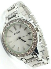 Fossil Watch Jesse Stainless Steel ES2362 Rhinestone Women's Watch - New Battery