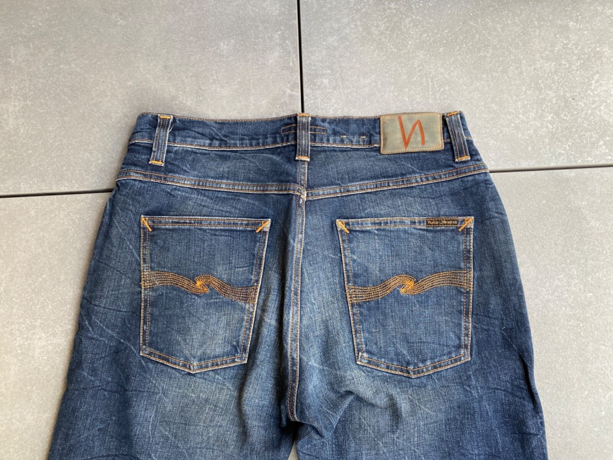 Authentic Nudie Jeans Dude Dan Dark Fuzz denim jeans Men's
