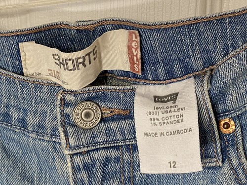 Levis 515 pantaloncino denim con polsini donna taglia 12 - Foto 7 di 9