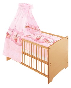 Zöllner Bettset Kuschelbär 3-tlg rosa Bettdecke 135 x 100 cm