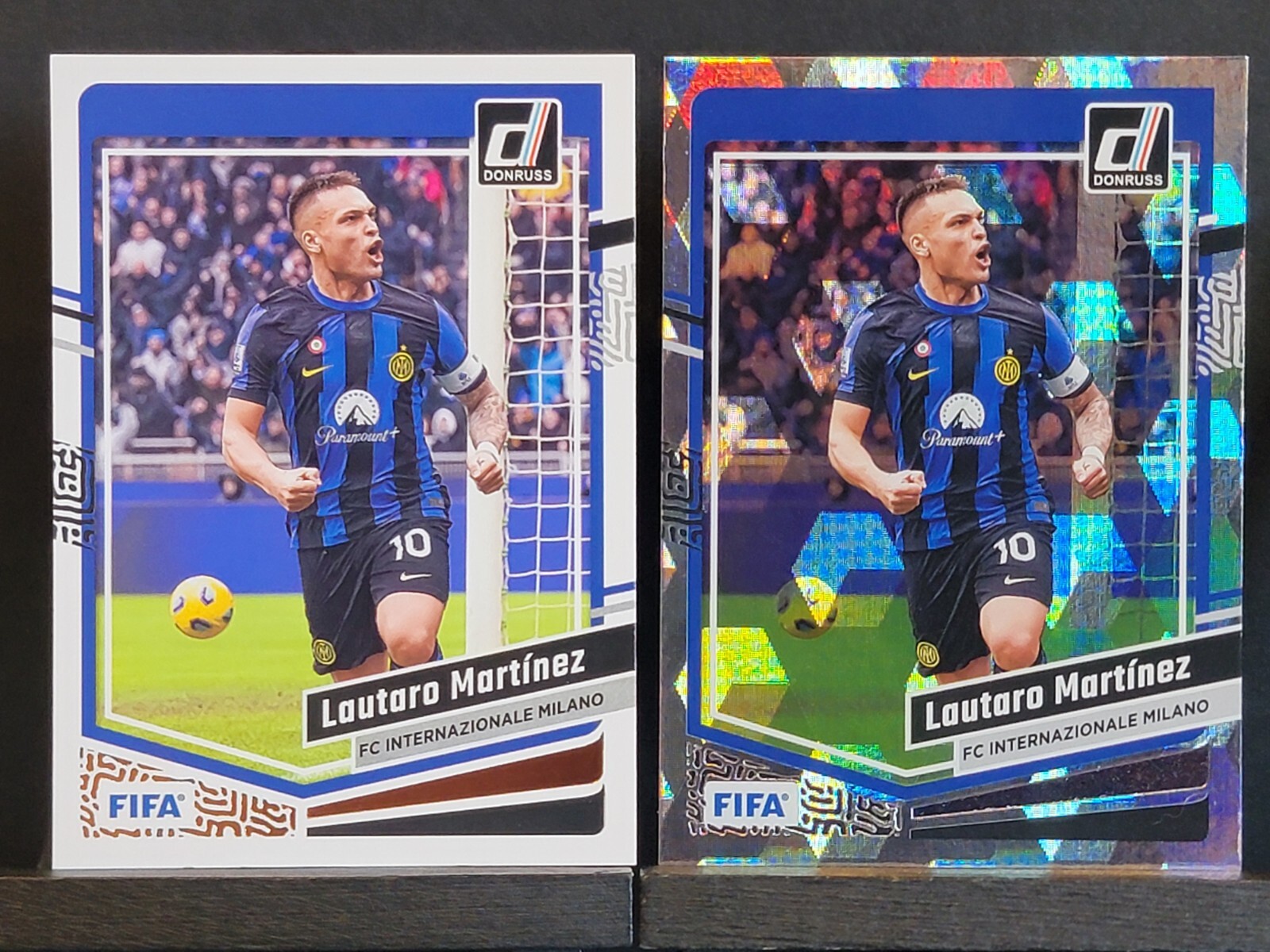 Lautaro Martinez 2023-24 Panini Donruss Soccer #134 Cubic + Base Inter. Milan