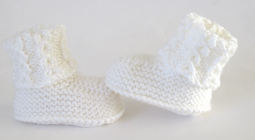 Handmade Baby Knitted Crochet Booties Shoes /Newborn-3 months - Picture 2 of 4