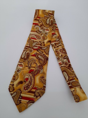 Trussardi ACTION cravatta tie100%seta silk multicolore floreale oro necktie A707 - Foto 2 di 8