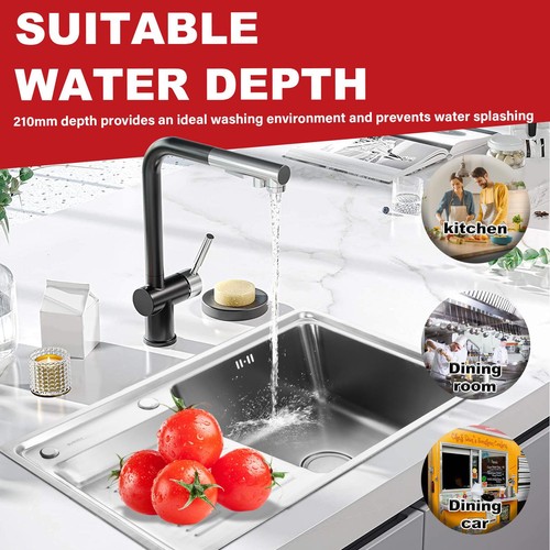 Laundry Utility Sink with Washboard Stainless Steel Laundry Sink Double Bowl - Picture 11 of 12