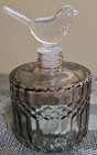 Decorative Light Brown Bottle With Bird Design Stopper
