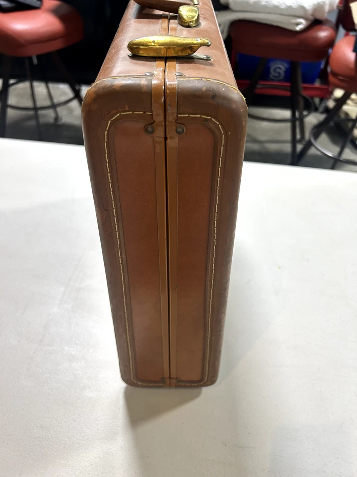 Maleta Samsonite Bagagem Shwayder Bros Denver Co DWC Marrom Vintage Viagem - Imagem 3 de 4