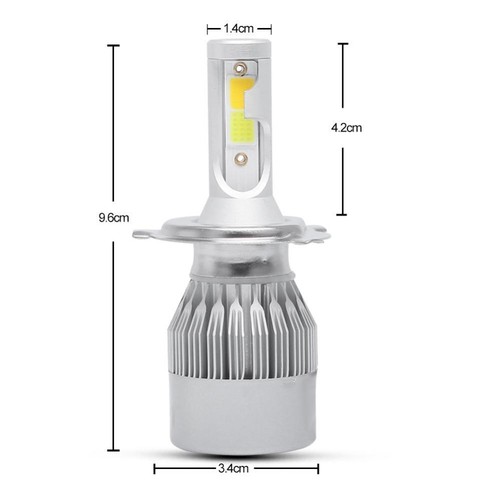 H4 LED Fog Light Yellow 3000K White 6000K Dual Colors Lamp 36W Replacement 1PCS - Picture 3 of 12
