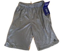 NWT Champion Boys' Double Dry Core Training Shorts Small Gray Youth C11-6