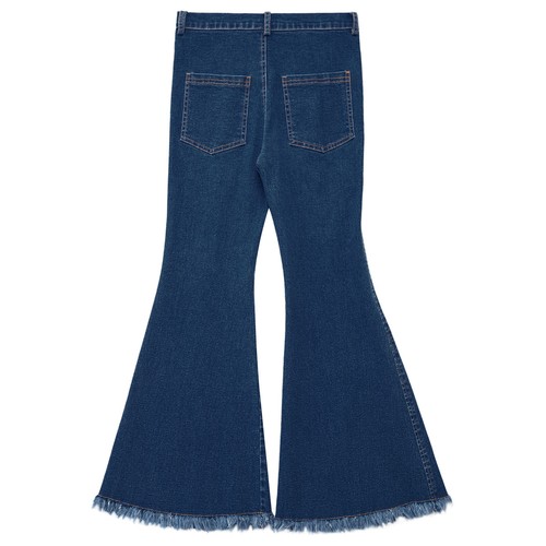 Kids Girls Sweatpants Ruffled Jeans Fashion Pants Holiday Trousers Travel Date - Picture 32 of 46
