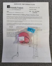 RMI AUTOMATIC PRODUCTS OBLONG PLASTIC OVERFLOW FLOAT #34106 (7771) - LOT of 2