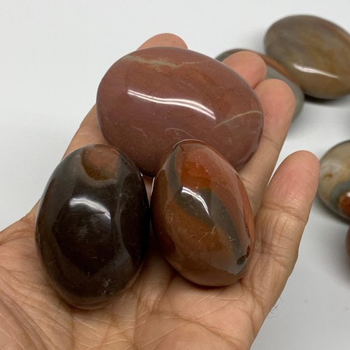 2,2 lb, 1,6"-2,1", 19 piezas, jaspe policromado piedra de palma pulido, B37047 - Imagen 8 de 12
