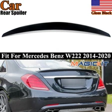 For 2013-2019 Benz W222 S-Class A Style Gloss Black Rear Trunk Spoiler Wing Lip