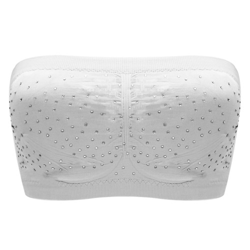 Push Up Bandeau Trägerlos Spitze Party BH Oberteil Bandeaux BHs Glitzer Pailette - Bild 4 von 21