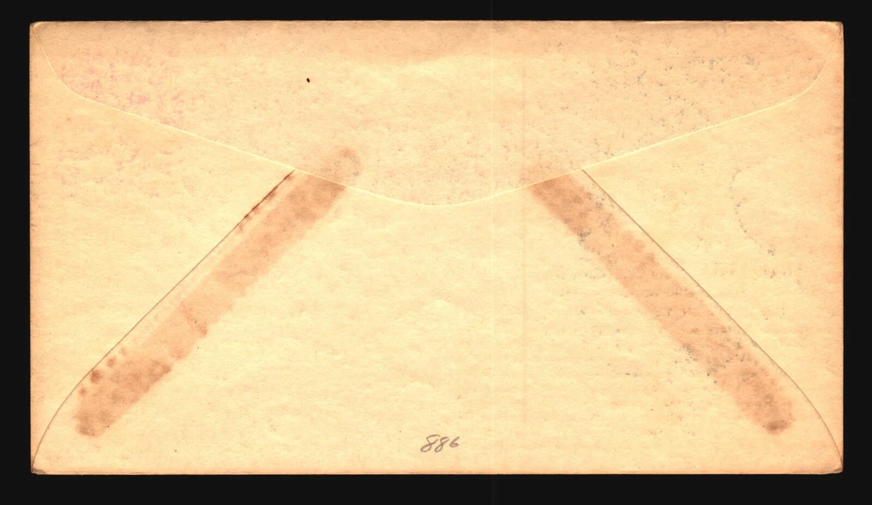 US SC# 886 FDC / Crosby Violet No Photo Cachet / Single / Erased Add - Z20692 - Image 2 of 2