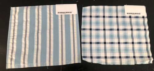 MANUEL CANOVAS Houlgate & Carreau Cabourg in Marine Striped Fabric Samples - Picture 2 of 5