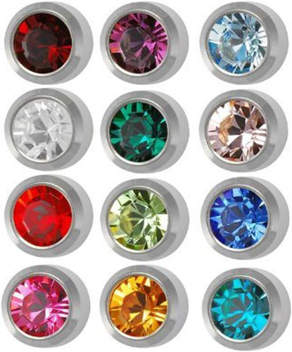 Surgical Steel 4Mm Ear Piercing Earrings Studs 12 Pair Mixed Colors White Metal - Picture 1 of 12