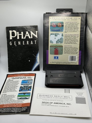 Phantasy Star III: Generations of Doom (Sega Genesis, 1991) CIB *TESTED - Picture 2 of 4