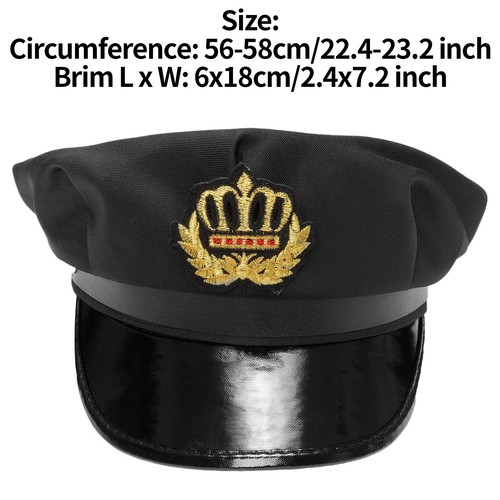 Unisex Mütze Geschenk Polizei Abzeichen Kapitän Show Skipper Party Yacht Flat Top Anime - Bild 28 von 37