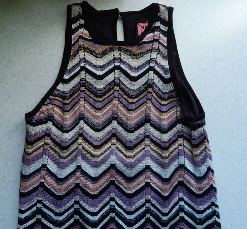 Missoni Lindex Mini gefüttertes Strickkleid mit Lurex Gr. XS Zick Zack - Bild 3 von 6