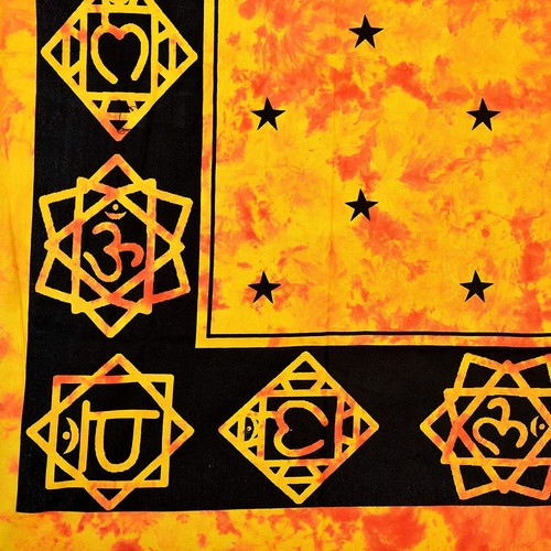 Yellow Tie Dye Wall Hanging Tapestry Cotton Handmade Boho Hippie Home Decor Art - Picture 28 of 78
