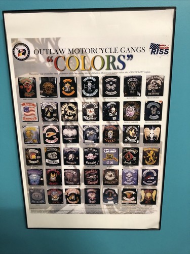 Outlaw Motorcycle Gangs 18/24 Poster, Pagans,Thunder Guards, Hells Angels