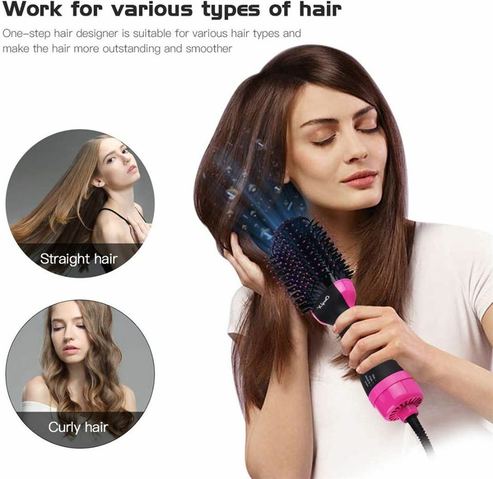 Cepillo Secador Alisador y Rizador Profesional 3 en 1 para Cabello Liso...
