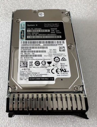 LENOVO 00WG660 15K 300GB 00WG661 00WG664 2.5" 12Gbs G3HS SAS Hard Drive HDD NEW - Picture 2 of 4
