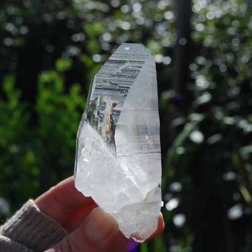 4.25in 227g Colombian Lemurian Seed Crystal Laser Receiver, Self Healed Optical - Picture 5 of 9