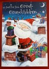 Great-Grandchildren Christmas Greeting Card Happy Merry Traditional Family Santa