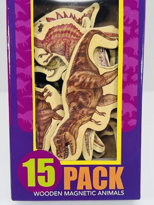 T.S. Shure MagnaFun Wooden Magnetic Dinosaurs 15 Pack  Bendon Ages 3+  NEW