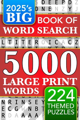 Big Book of Large Print Word Search Puzzles: 5000 Words  224 Themed-    