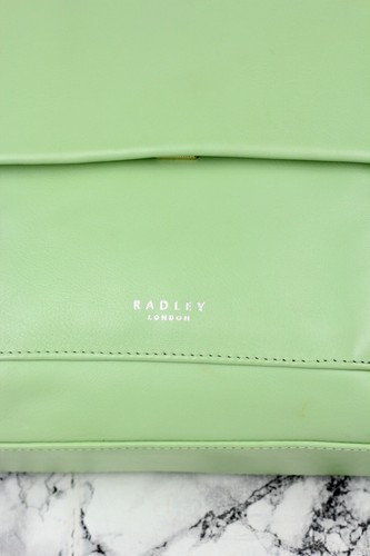 Radley Mint Green Leather Backpack Rucksack Shoulder Bag - Picture 6 of 18