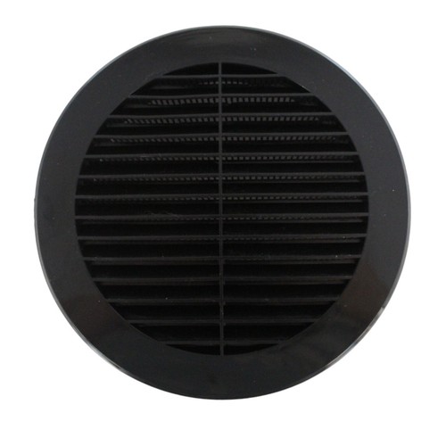6" Black Round Plastic Louver Soffit Air Vent Reptile Screen Grille Cover - Picture 7 of 10