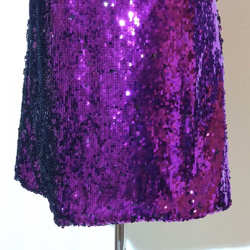 Sparkle & Fade Party Purple Sequin Mini Dress Lined - Size M - Imagen 9 de 17