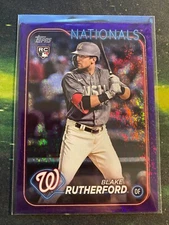 2024 Topps Series 2 #637 Blake Rutherford Purple Speckle SN #/799