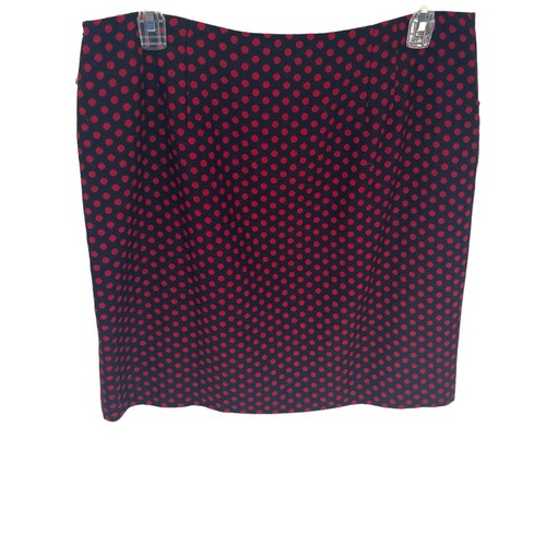 Talbots Rock Damen Größe 16 Wollmischung Bleistift rot blau Punkte Taschen - Bild 2 von 7