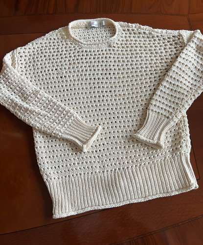 Vineyard Vines 100% Pointelle Crewneck Sweater Women's Ivory Cream XXS - Picture 3 of 6
