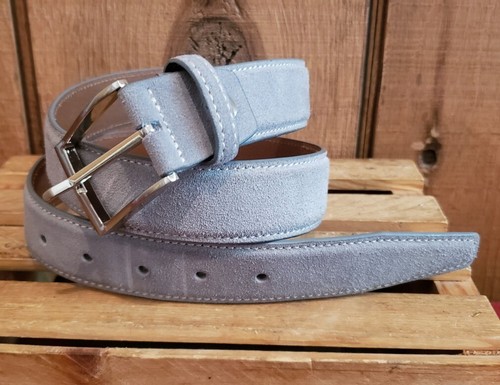 Ground Mind Grey Suede Leather Belt Men Size 36 **Read Description**