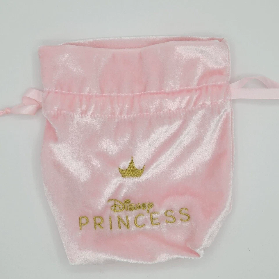 Disney Princesa Rosa Terciopelo Dorado Bordado Regalo Bolsa Polvo Cartera Scentsy Foto 4 de 4