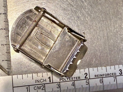 Art Deco Blank Monogram Engravable Belt Buckle Miller Bros Co Waterbury Conn - Picture 12 of 18