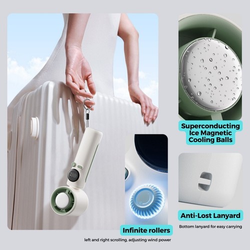 Portable Handheld Fan, 6500Mah 5 Speeds Hand Fan, High Speed , USB Rechargeable - Picture 7 of 13