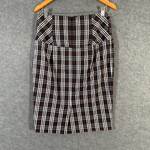 Portmans Skirt Womens 12 Black Red Straight Pencil Career Corporate Formal Z140 - Picture 9 of 10