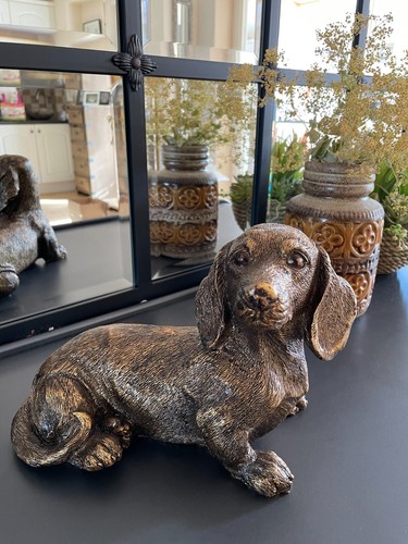Dog Garden Ornament Pet Sculptures Dogs Figurines Bulldog Spaniel Dachshund Gift - Picture 51 of 135