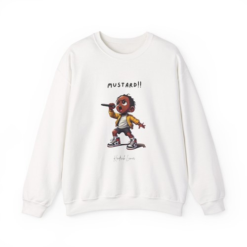 Maglione girocollo Kendrick Lamar senape non come noi hip hop per fan merch drake - Foto 6 di 17
